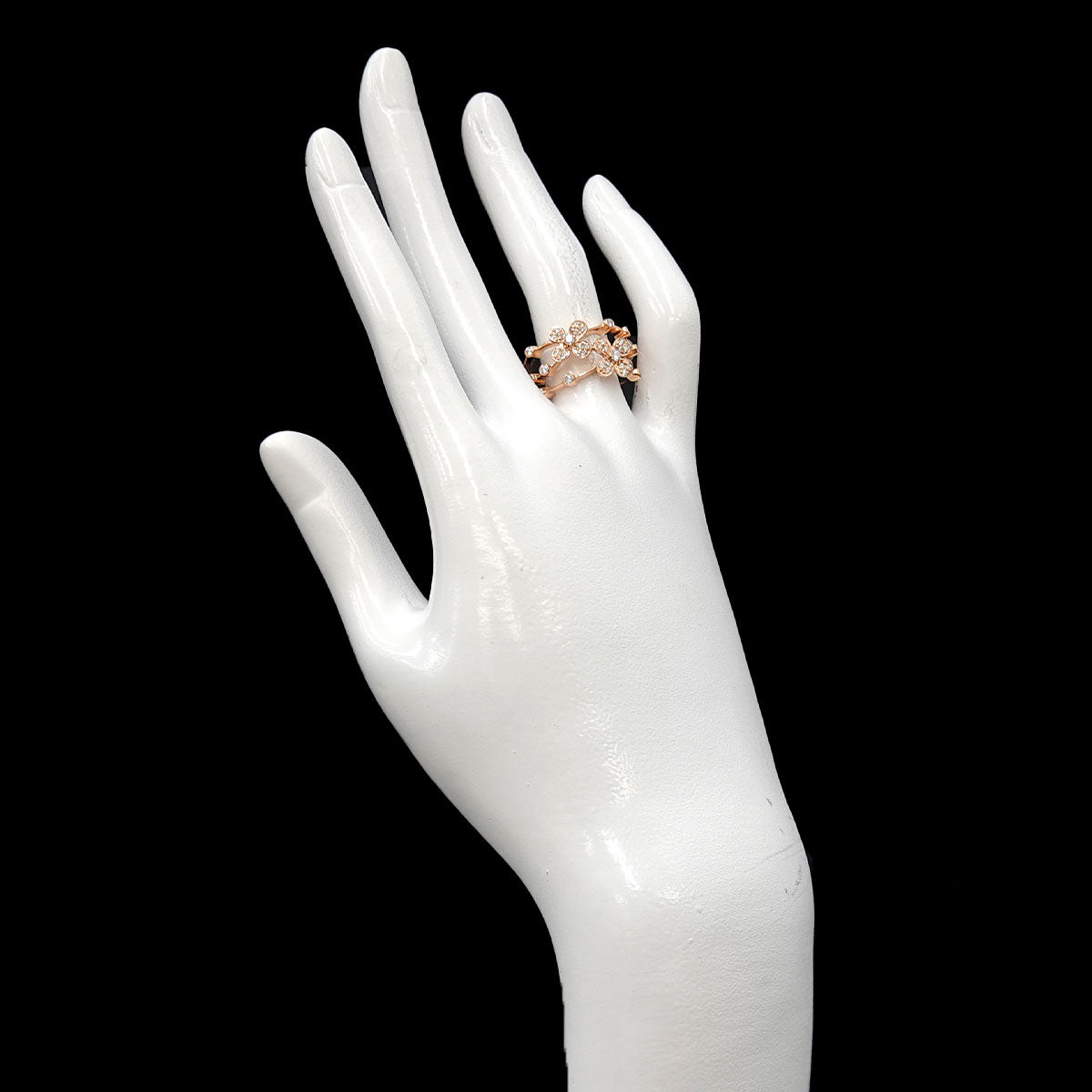 Diamond 0.42ct Ring 18K PG 750 Size6(US)