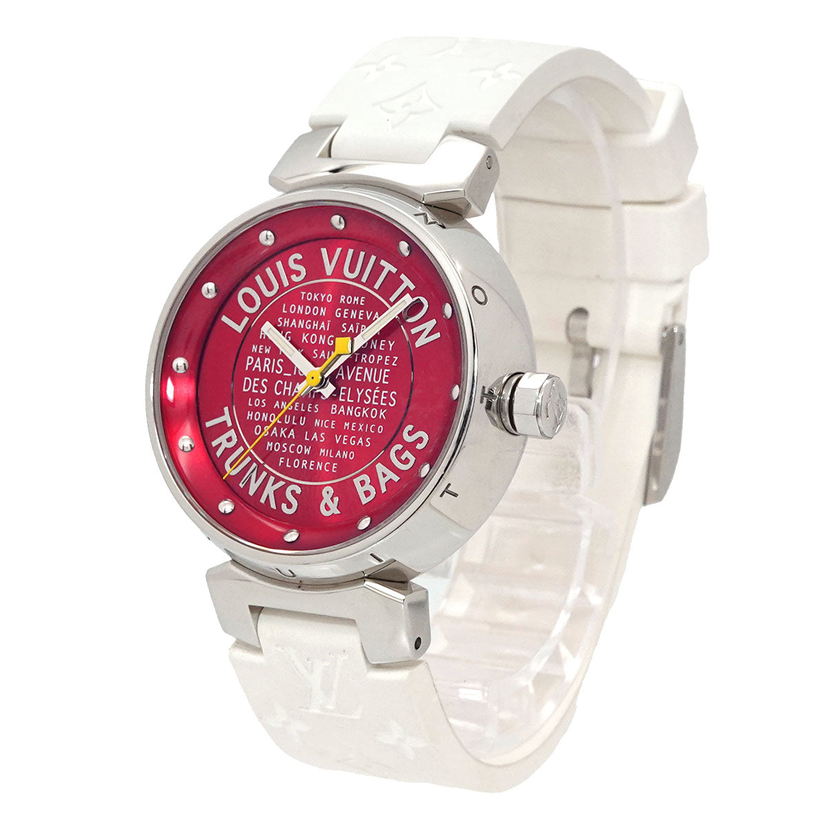 Tambour Trunk & Backs Q131A Quzrtz Red Dial Ladies