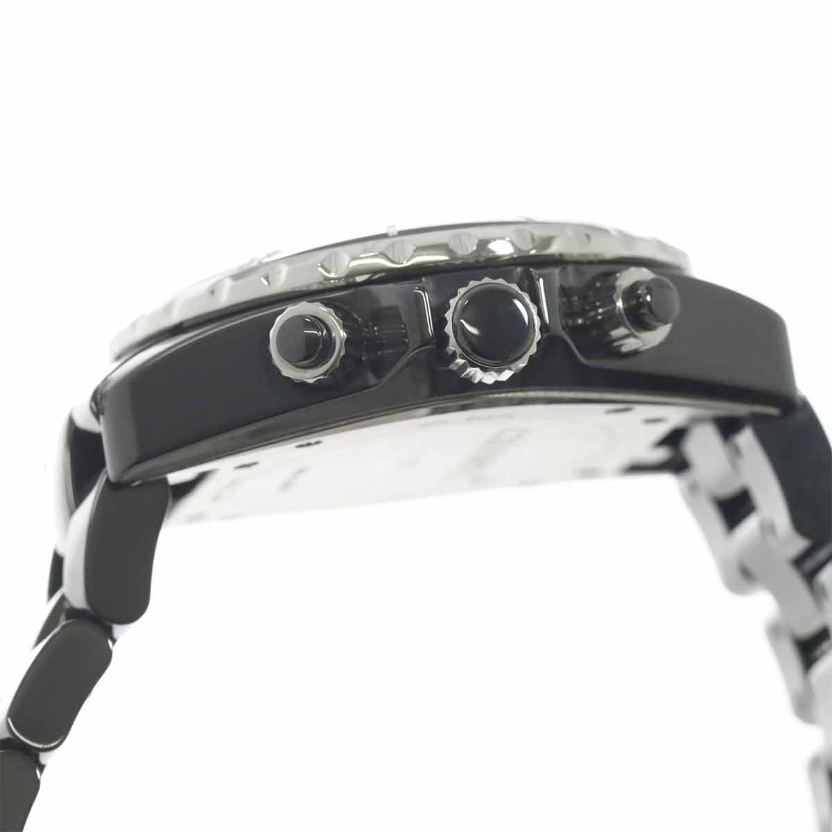 J12 Chronograph H2419 9P Diamond Date Black Dial Mens Watch