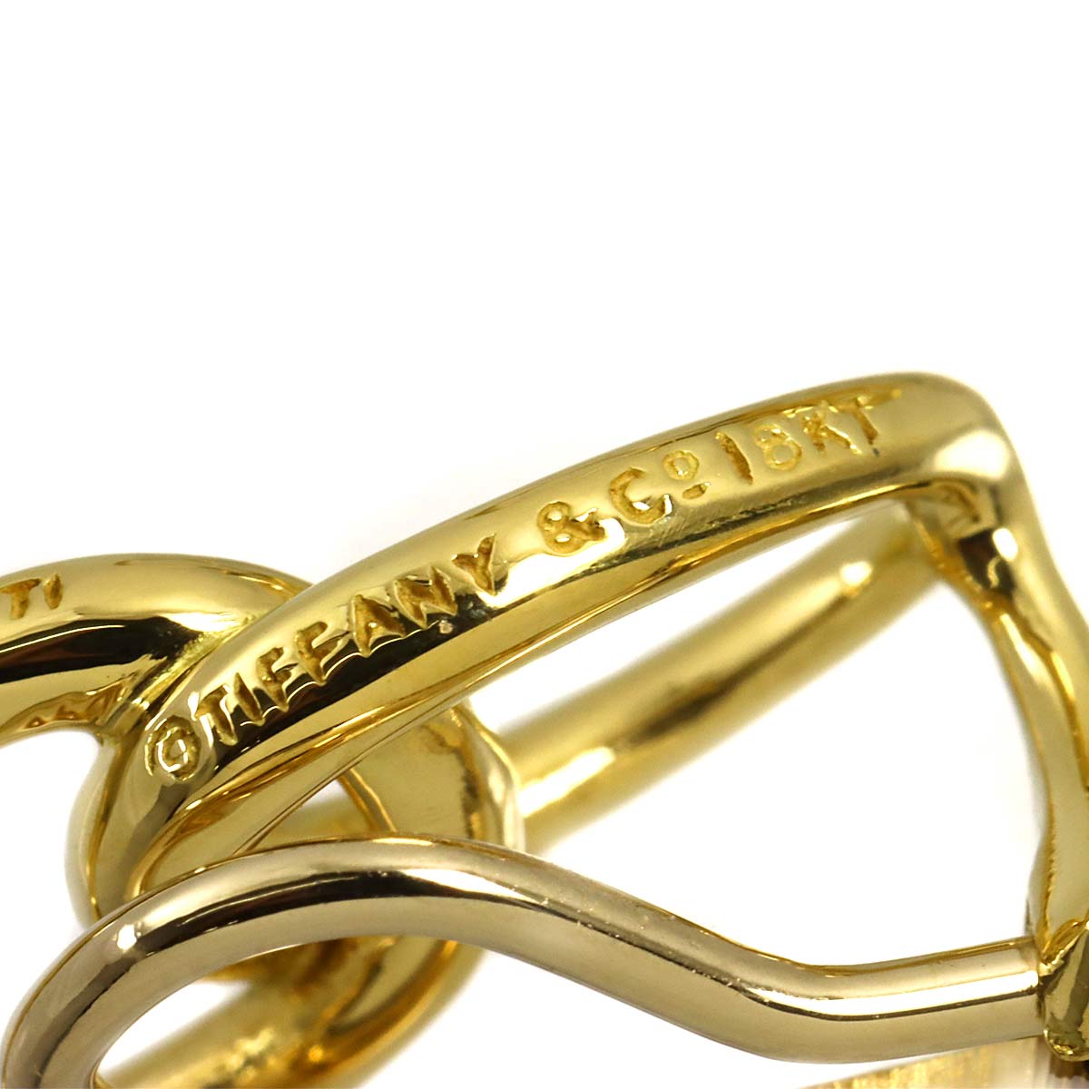 Double loop Earrings Clip on 18K Yellow Gold 750