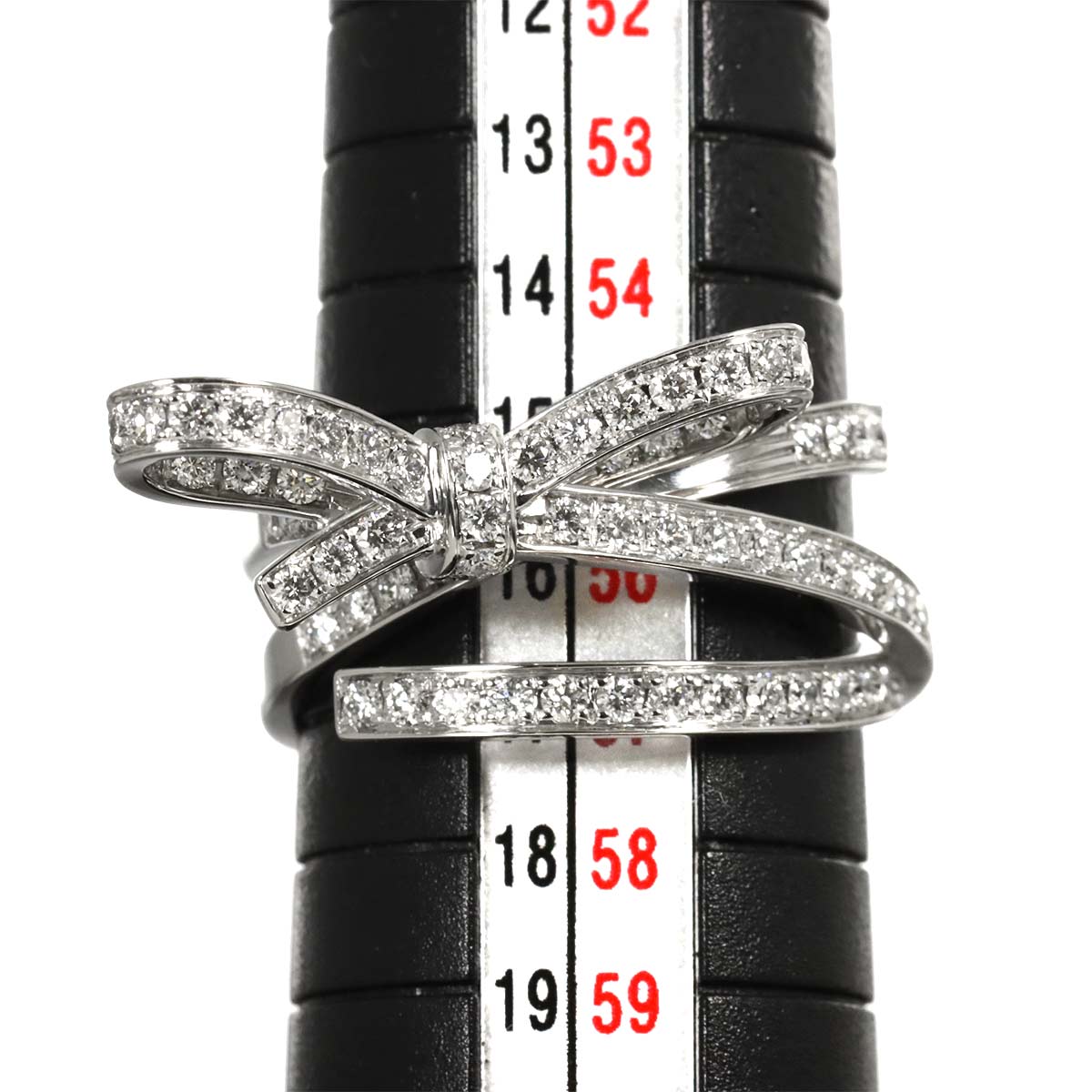 CHANEL Ruban Diamond Ring 18K WG White Gold 750 Sise57 7.75-8(US)