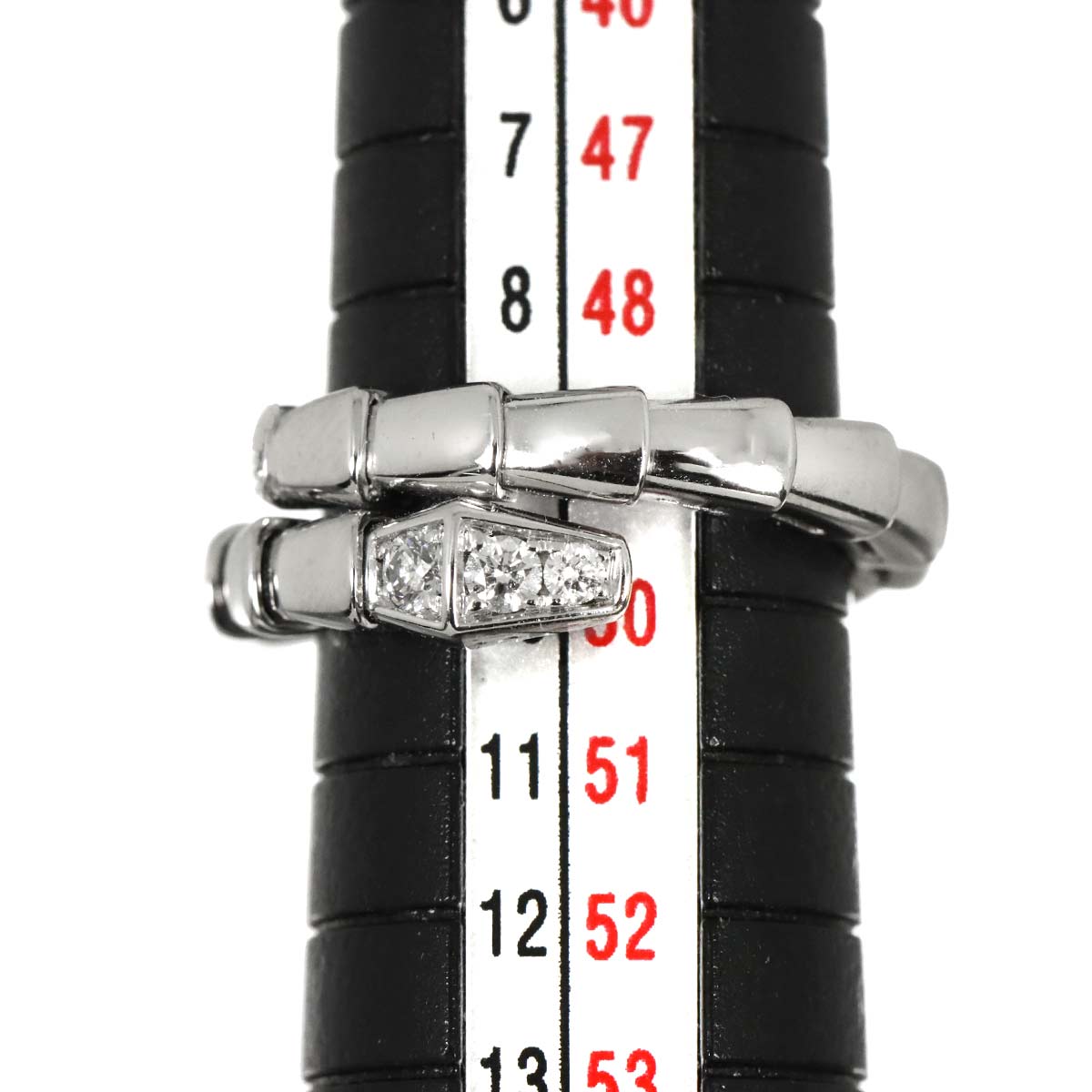Serpenti Viper Diamond Ring 18K WG 750 size48-50 4.75-5(US)