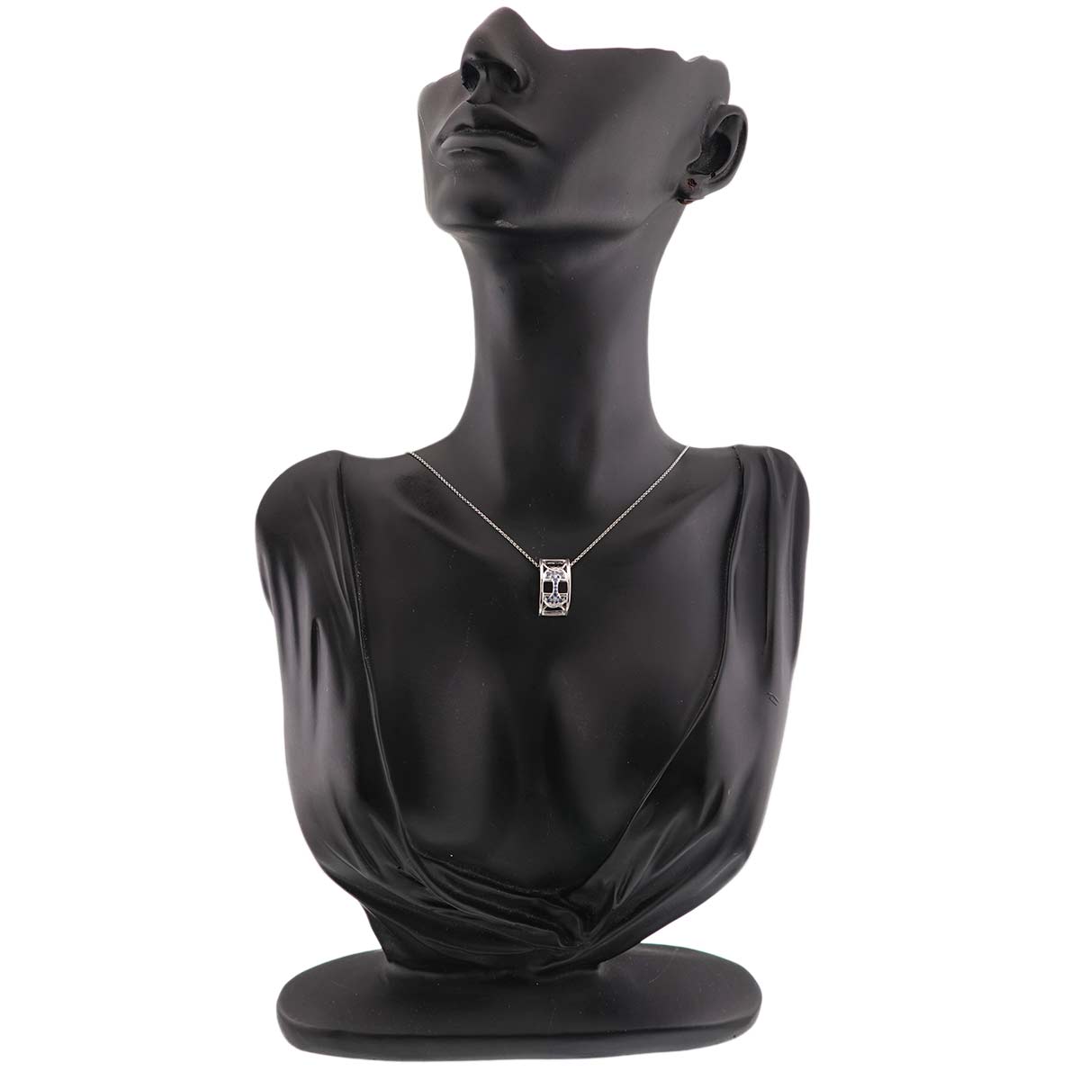 Sapphire Necklace 18K White Gold 750