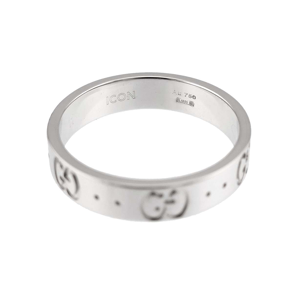 Icon Ring 18K WG White Gold 750 Size11 5.25-5.5(US)