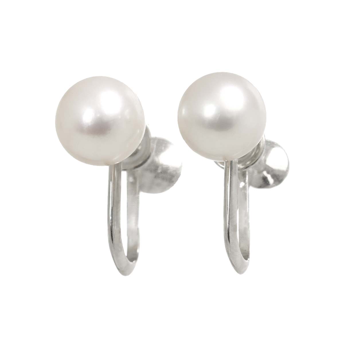 Akoya Pearl 7.4-7.3mm Earrings 14K White Gold 585