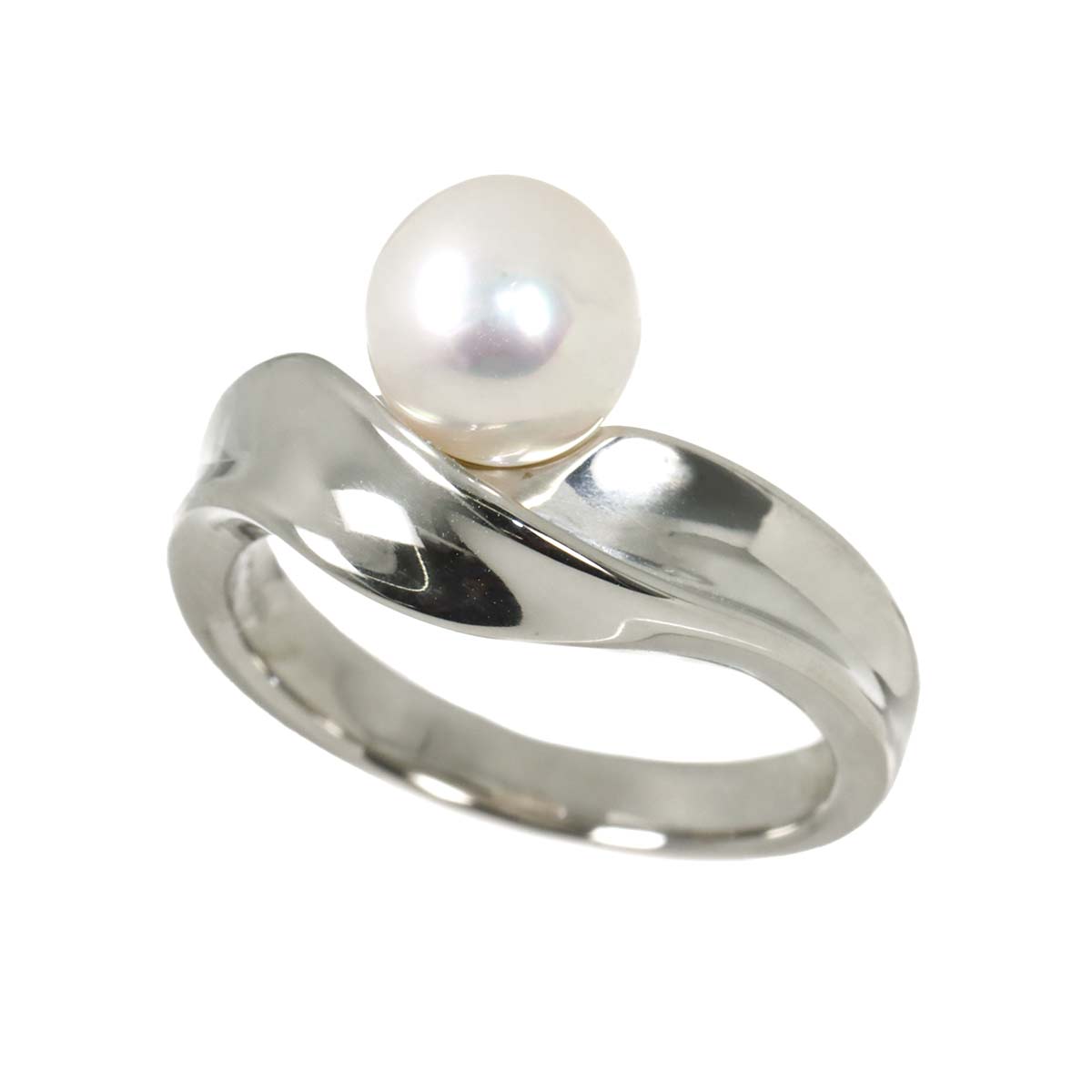 Akoya Pearl 7.5mm Ring Platinum size6.75(US)