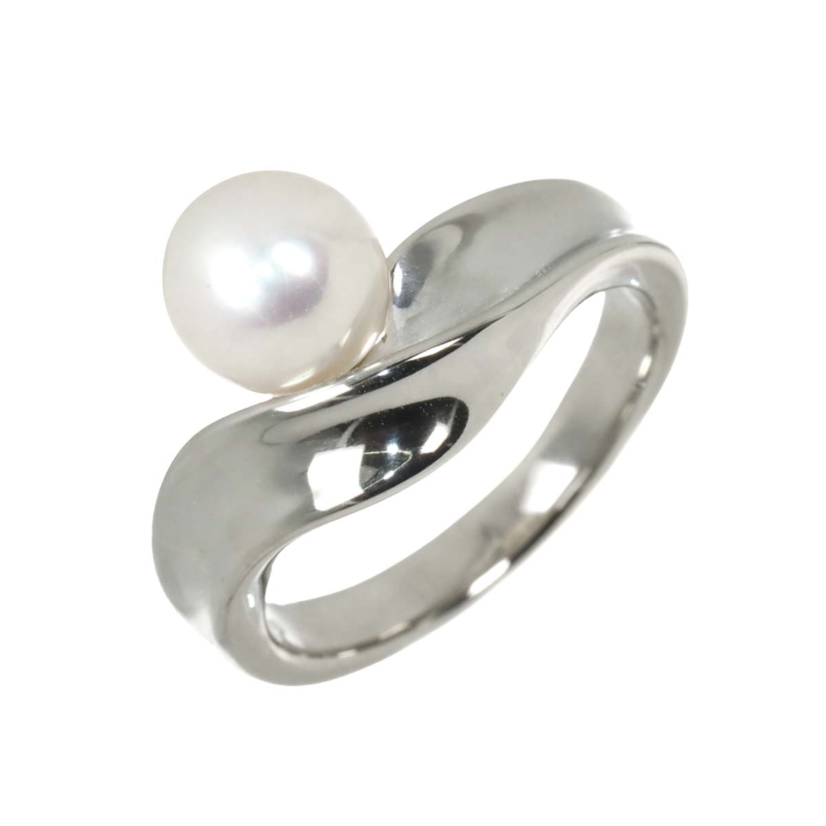 Akoya Pearl 7.5mm Ring Platinum size6.75(US)
