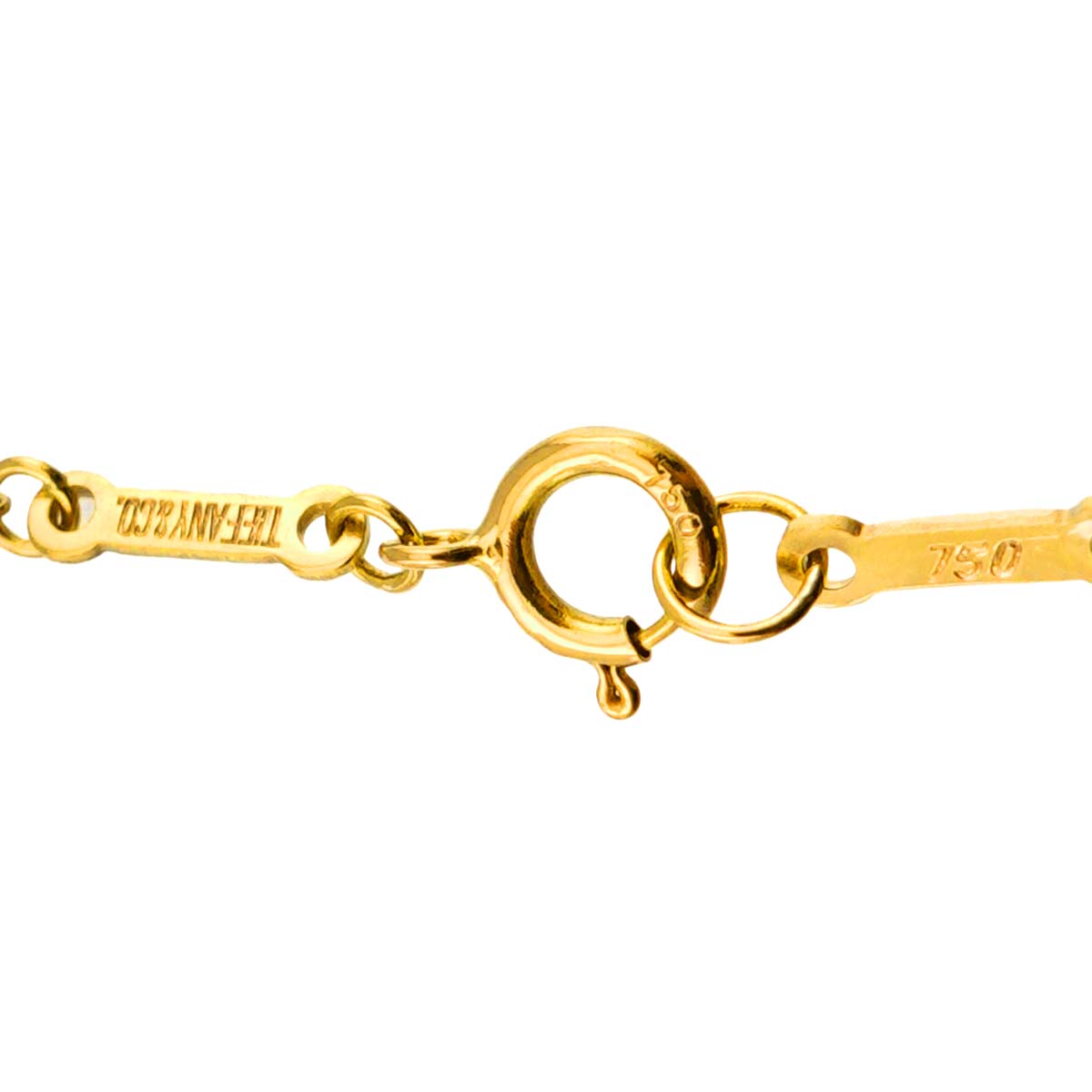 Open Heart Diamond Necklace 18K Yellow Gold 750