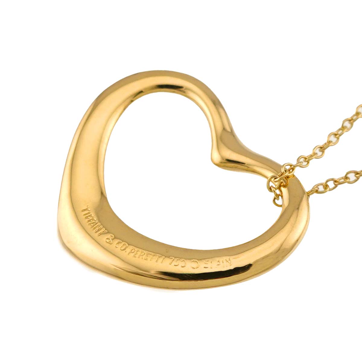 Open Heart Necklace 18K Yellow Gold 750