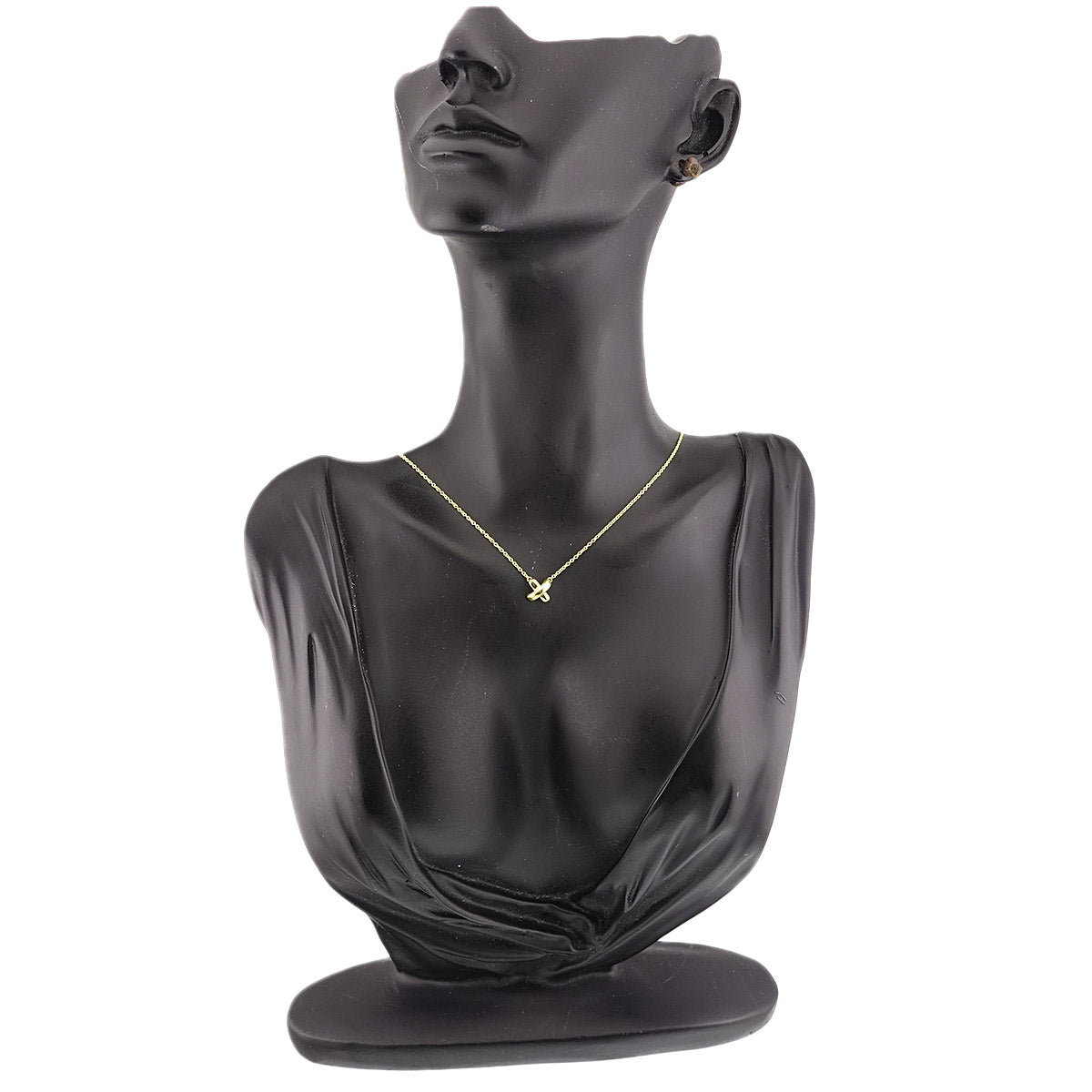 Cross stitch Necklace 18K Yellow Gold 750