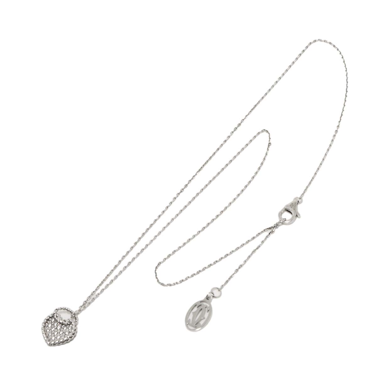 Torta Heart Pave Diamond Necklace 18K WG 750