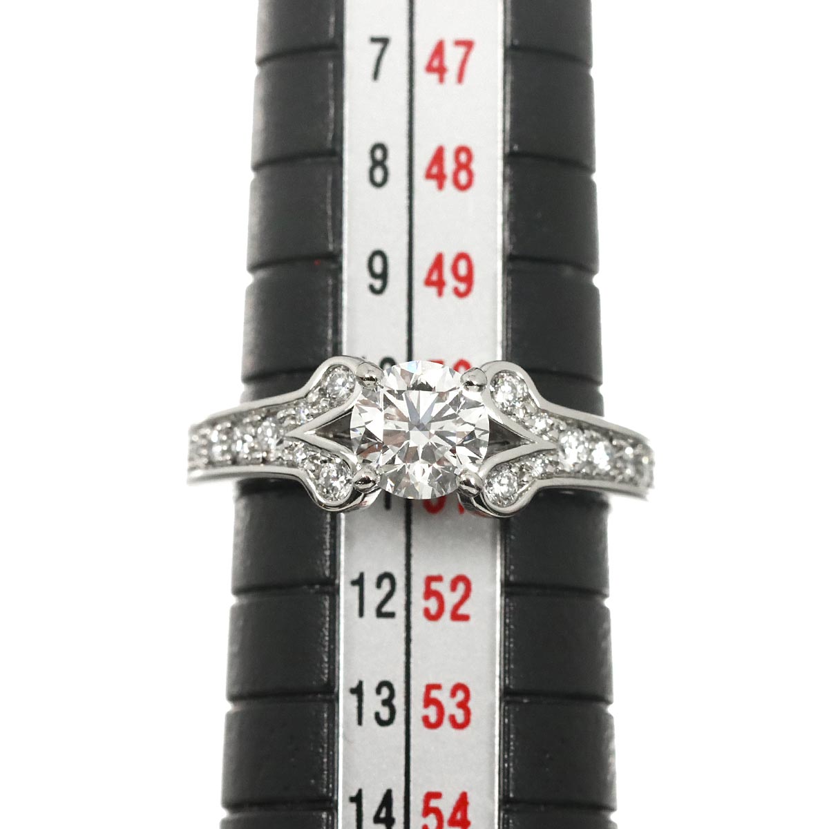 Ballerine Diamond 0.76ct E/VS1/3EX Ring Pt Size51 5.5-5.75(US)