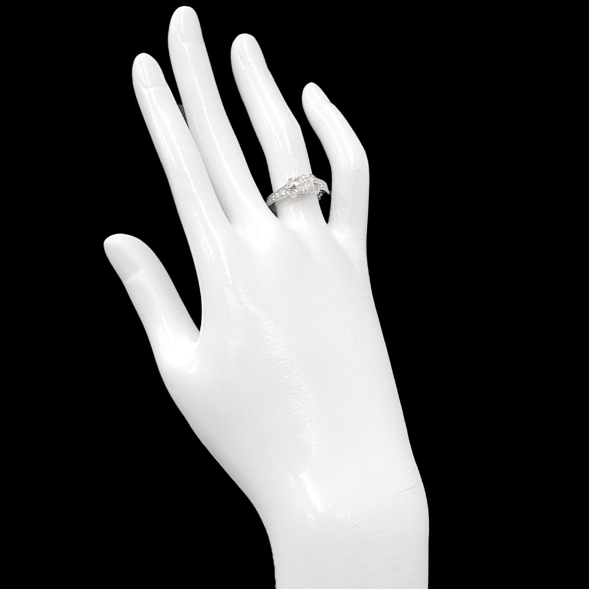 Ballerine Diamond 0.76ct E/VS1/3EX Ring Pt Size51 5.5-5.75(US)