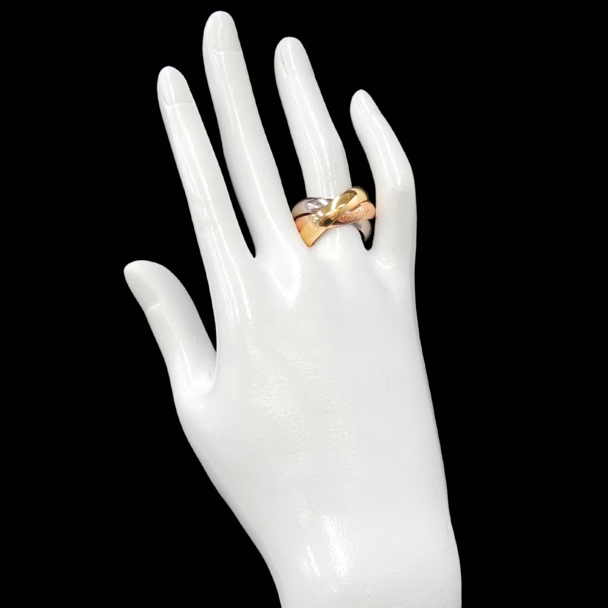 Trinity Ring 18K YG WG PG 750 Size58 8.25(US)