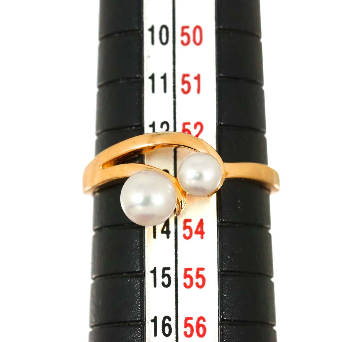 Aurora Akoya Pearl 5.1-4.0mm Ring 18K PG 750 Size6.25-6.5(US)