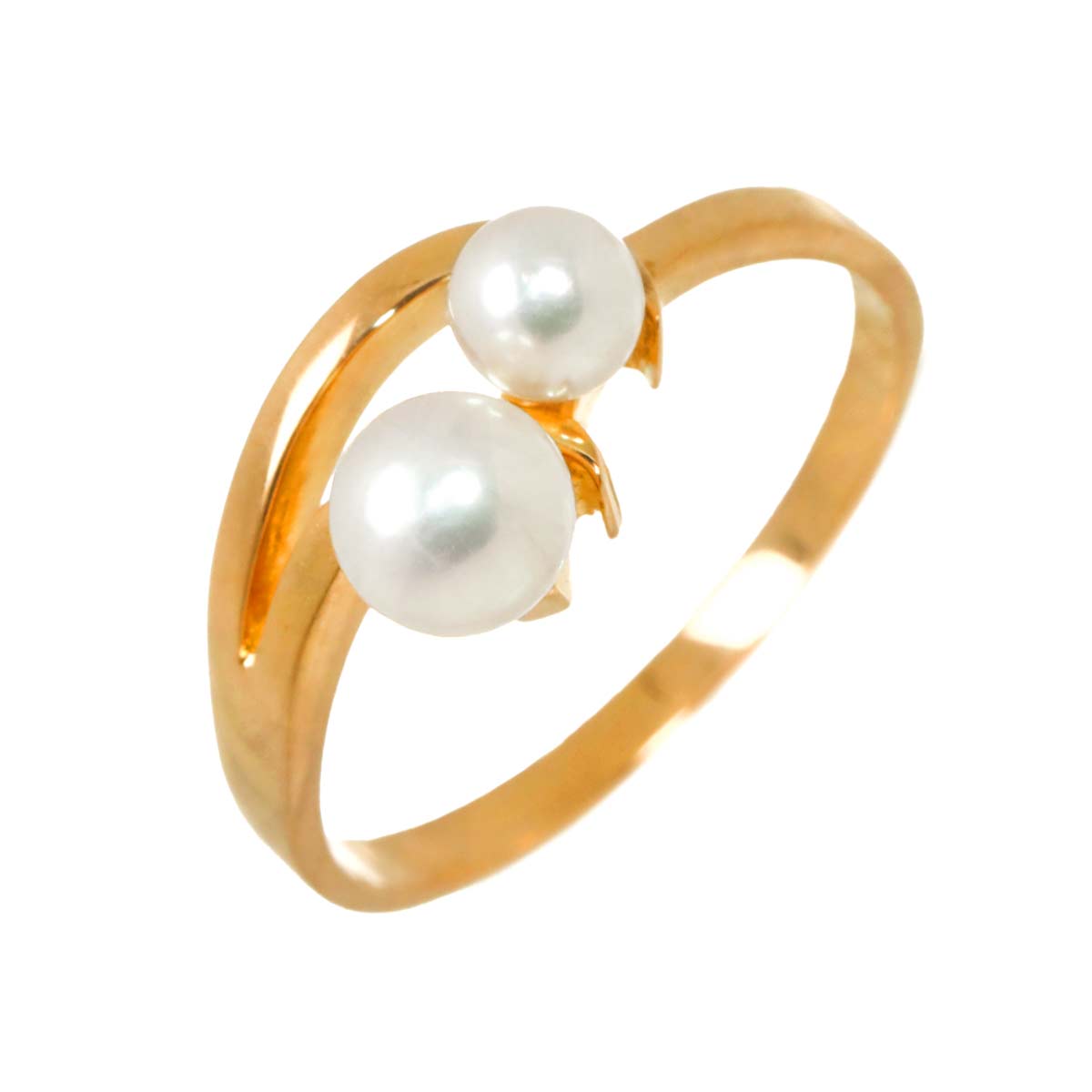 Aurora Akoya Pearl 5.1-4.0mm Ring 18K PG 750 Size6.25-6.5(US)