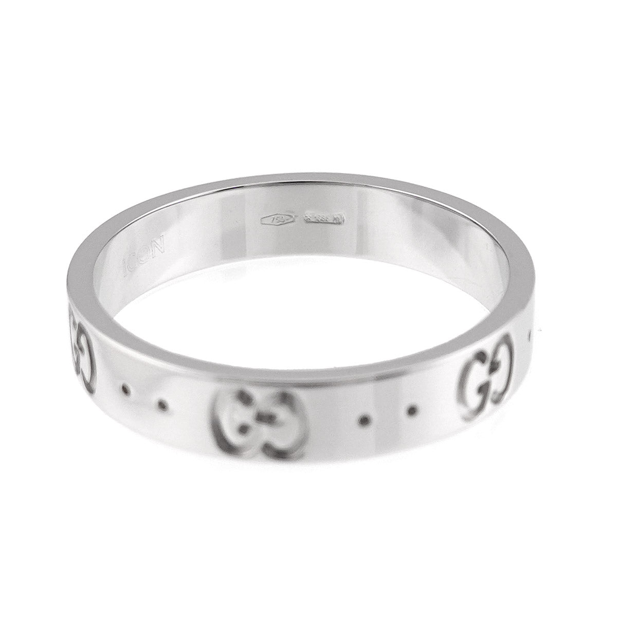 Icon Ring 18K WG White Gold 750 Size17 7.5-7.75(US)