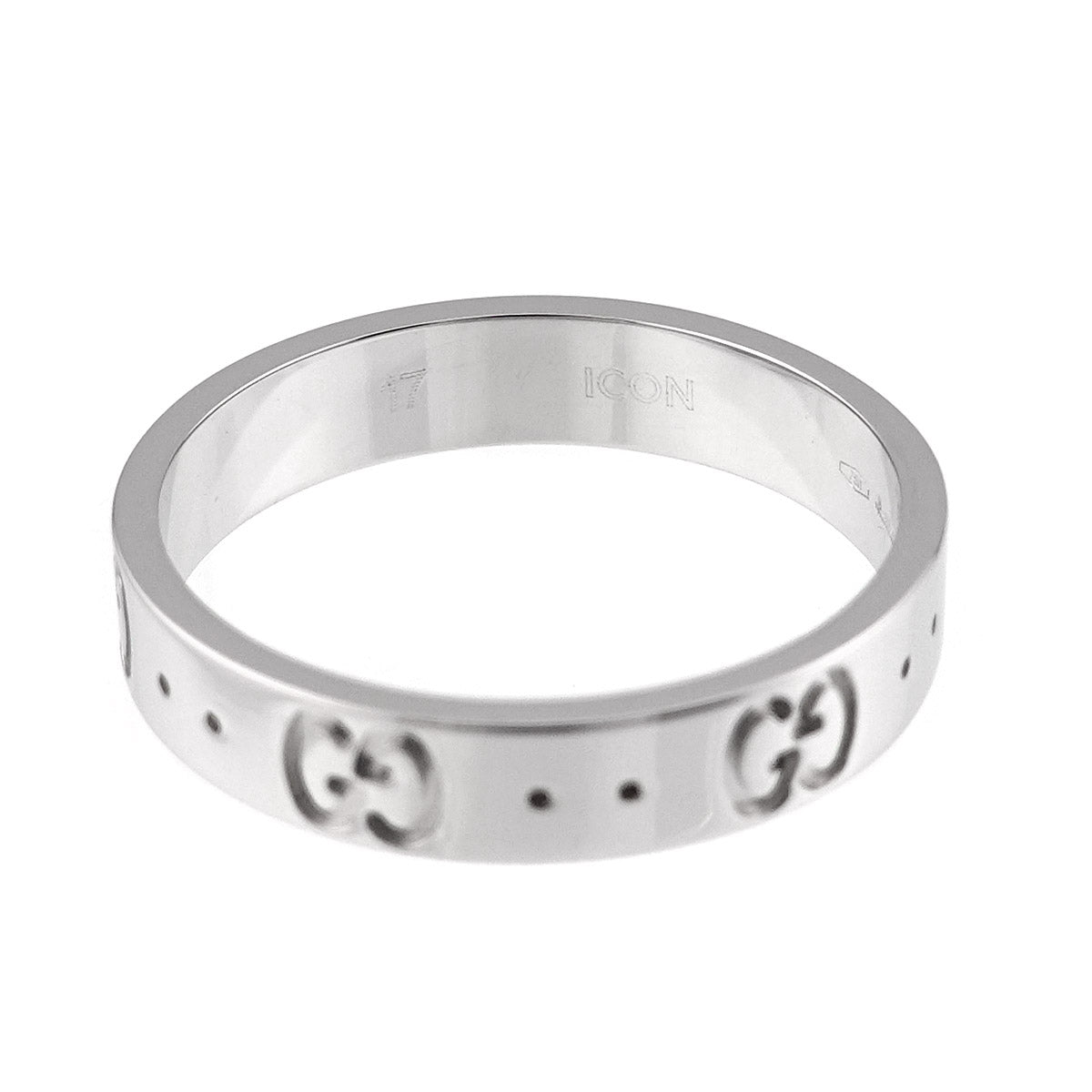 Icon Ring 18K WG White Gold 750 Size17 7.5-7.75(US)