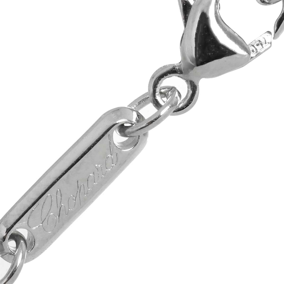 Happy Diamond Heart Necklace 18K White Gold 750
