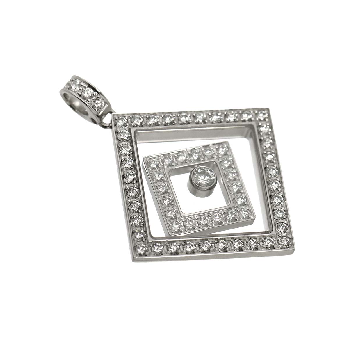 Happy Spirit Pendant Top 18K White gold 750
