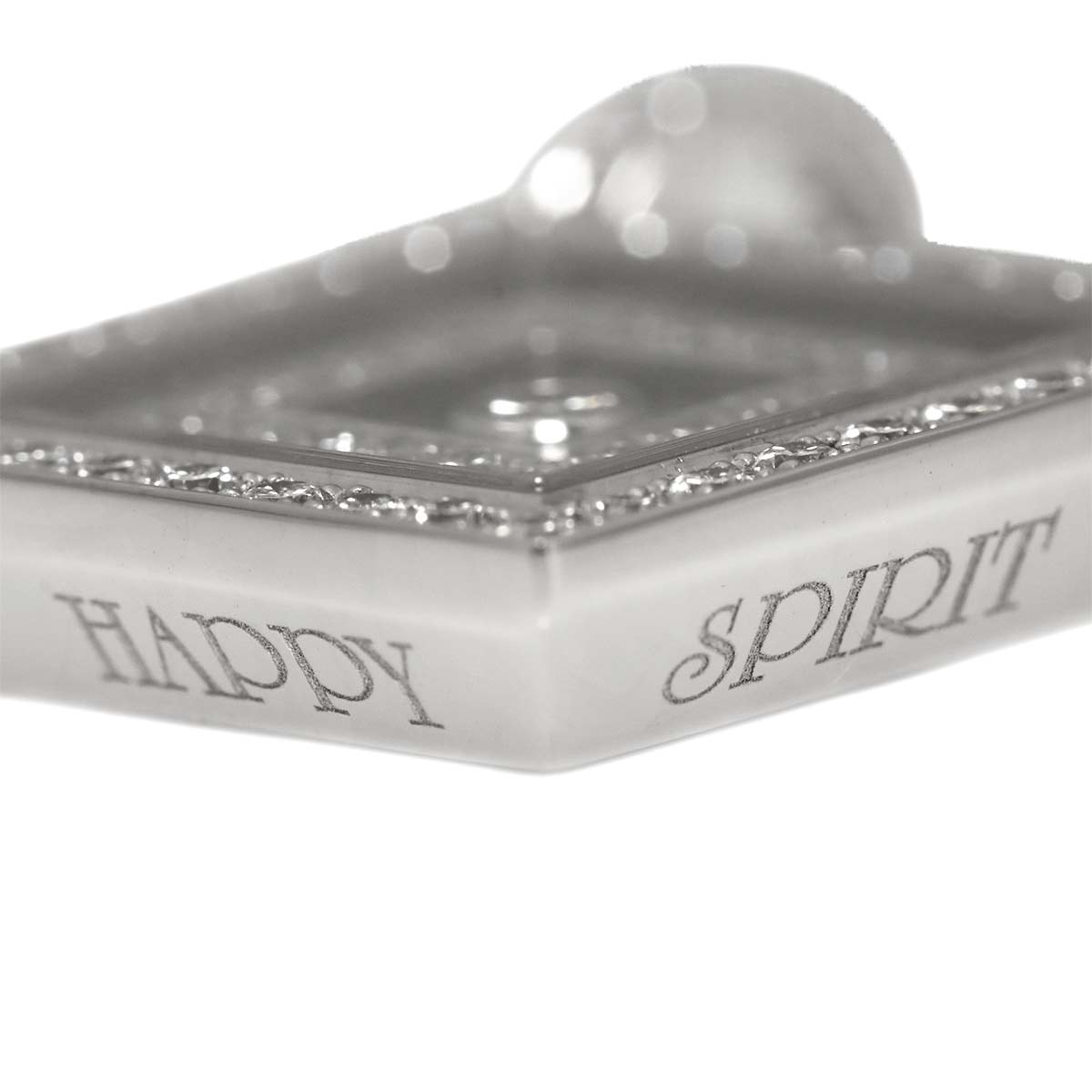 Happy Spirit Pendant Top 18K White gold 750
