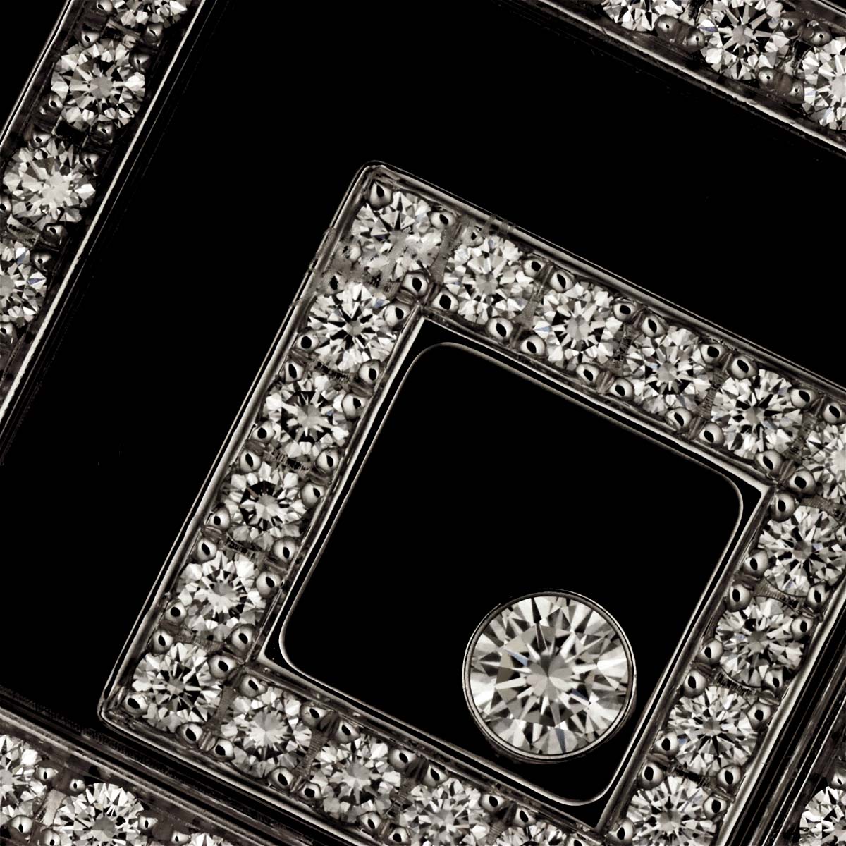 Happy Spirit Pendant Top 18K White gold 750