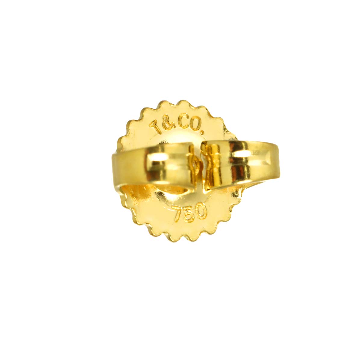 Cross stitch Earrings Pierced 18K Yellow Gold 750