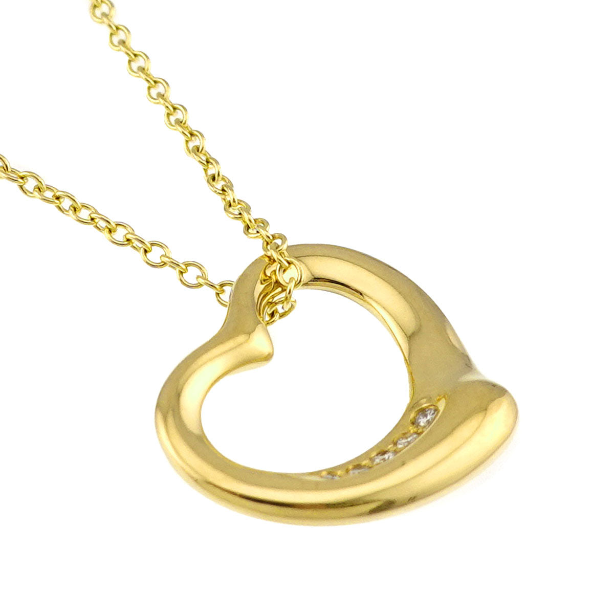 Open Heart Necklace 18K Yellow Gold 750