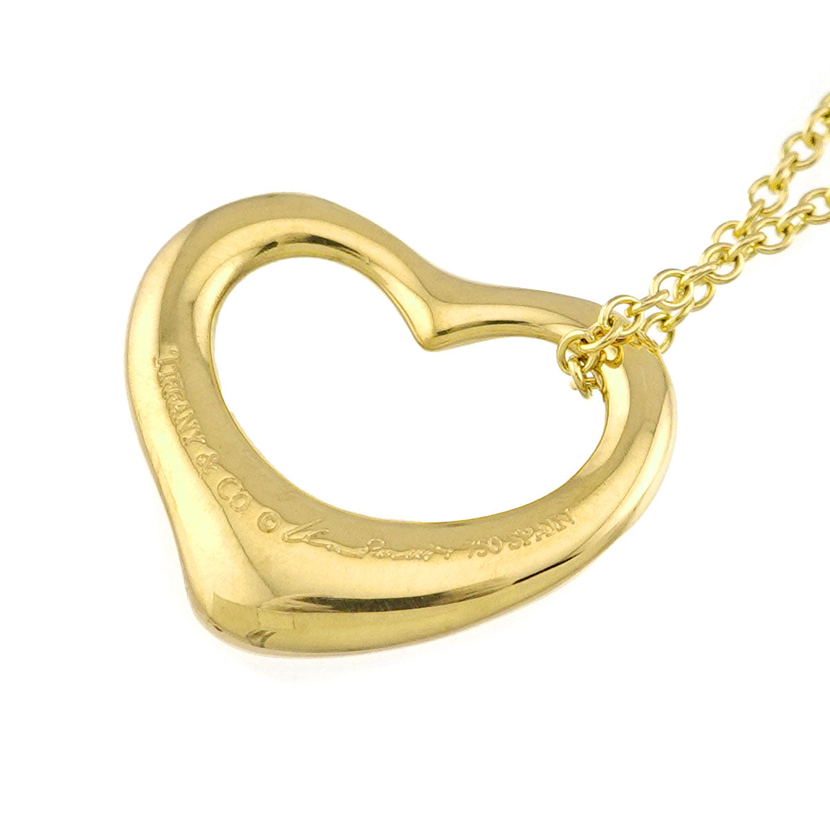Open Heart Necklace 18K Yellow Gold 750