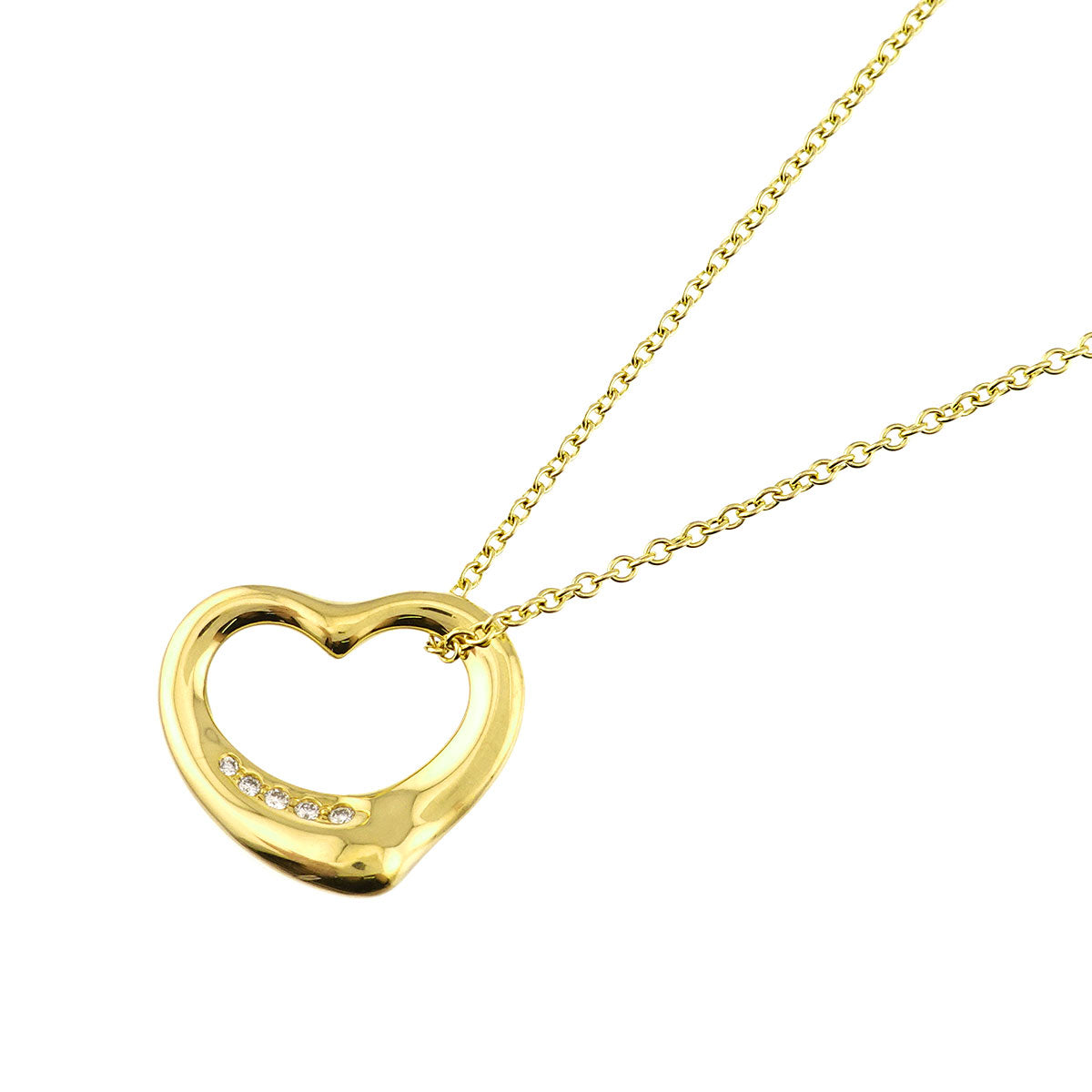 Open Heart Necklace 18K Yellow Gold 750