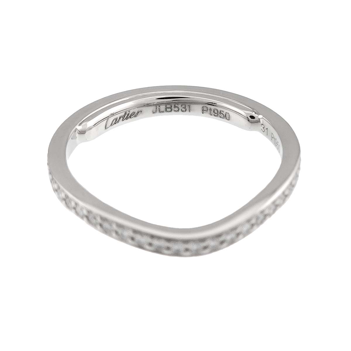 Ballerine curve Diamond Ring Pt Pt size4-4.5(US)