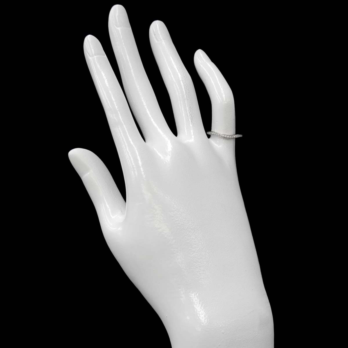 Ballerine curve Diamond Ring Pt Pt size4-4.5(US)