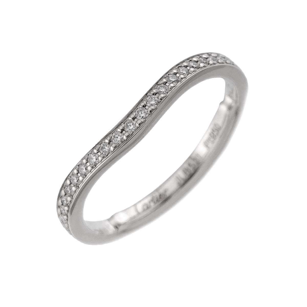 Ballerine curve Diamond Ring Pt Pt size4-4.5(US)