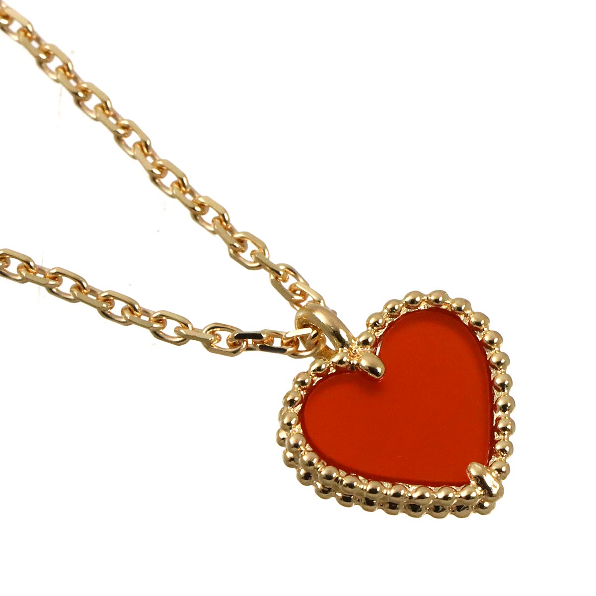 Sweet Alhambra Carnelian Necklace 18K PG 750