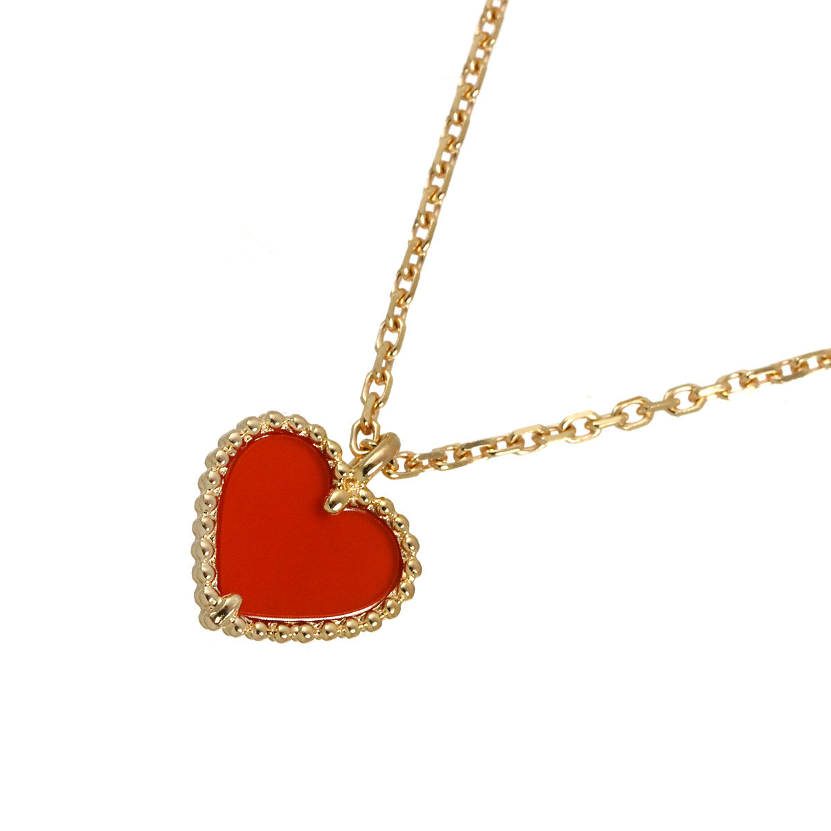 Sweet Alhambra Carnelian Necklace 18K PG 750