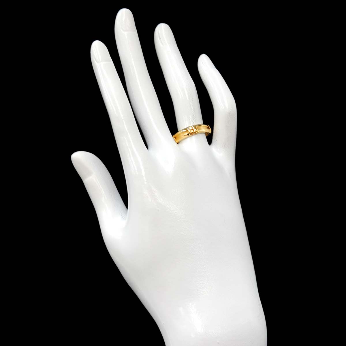 Atlas Ring 18K K18 YG 750 size6.5-6.75(US)