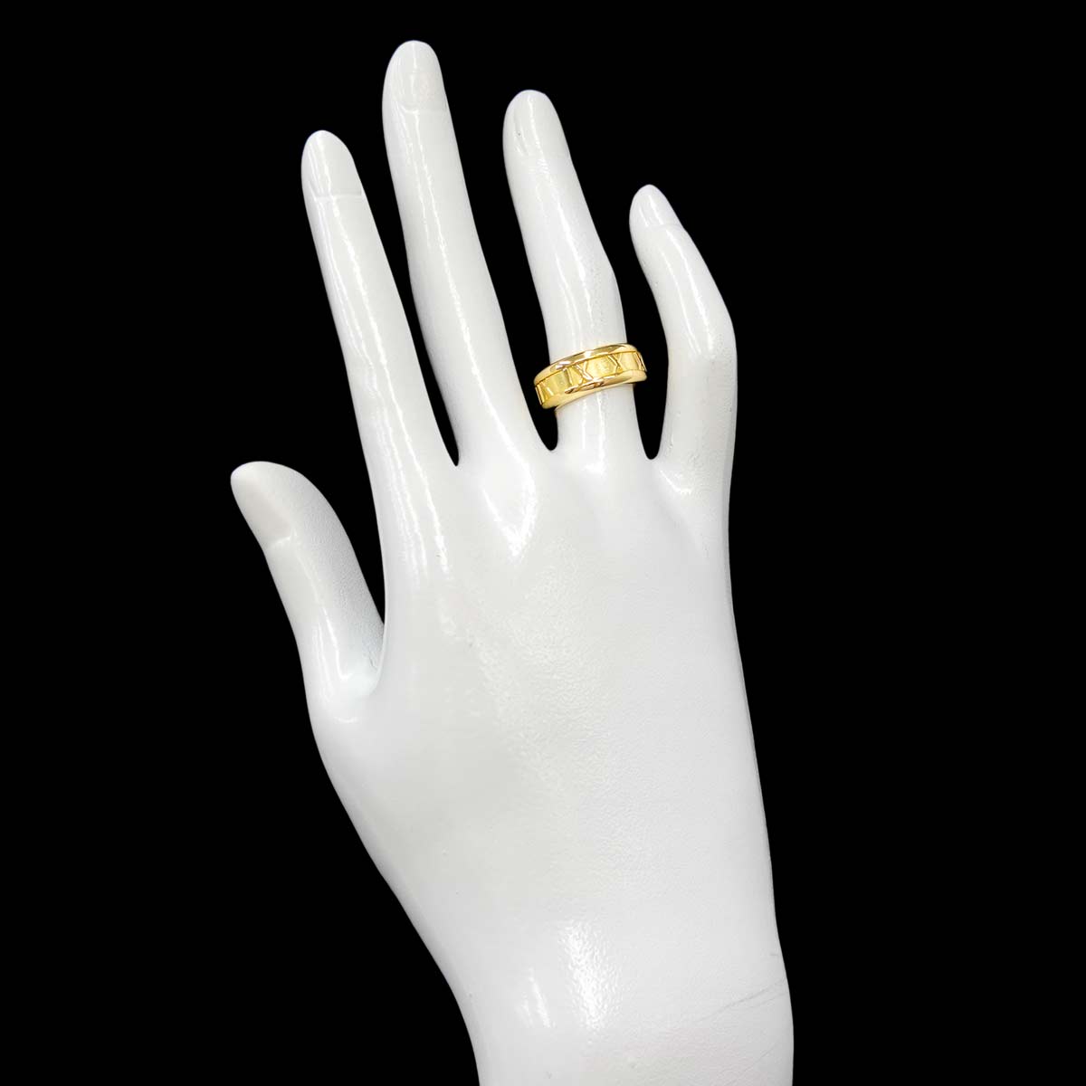 Atlas Ring 18K K18 YG 750 size4.5-4.75(US)