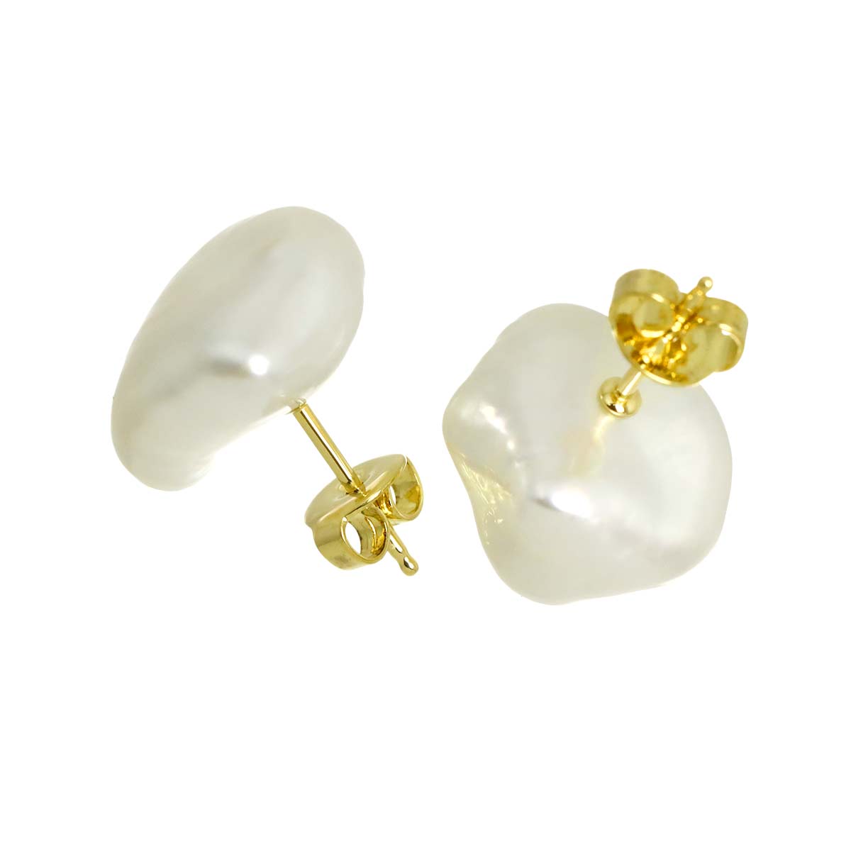 South Sea pearl Earrings Pierced 18K YG 750