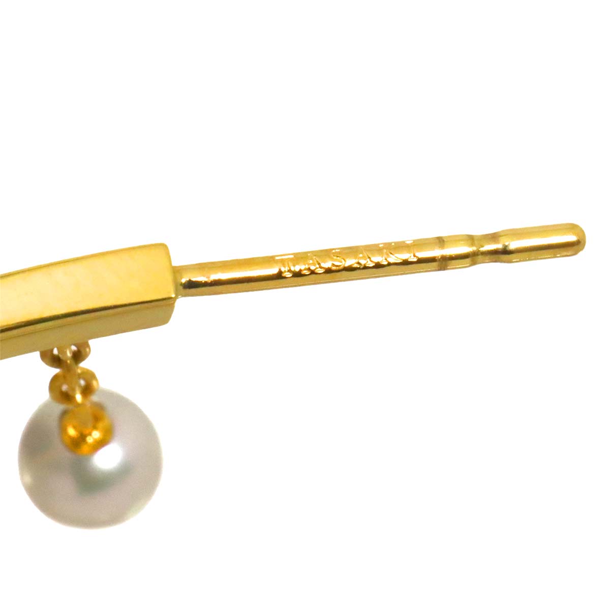 danger fringe Akoya Pearl 3.6mm Earrings Pierced 18K YG 750