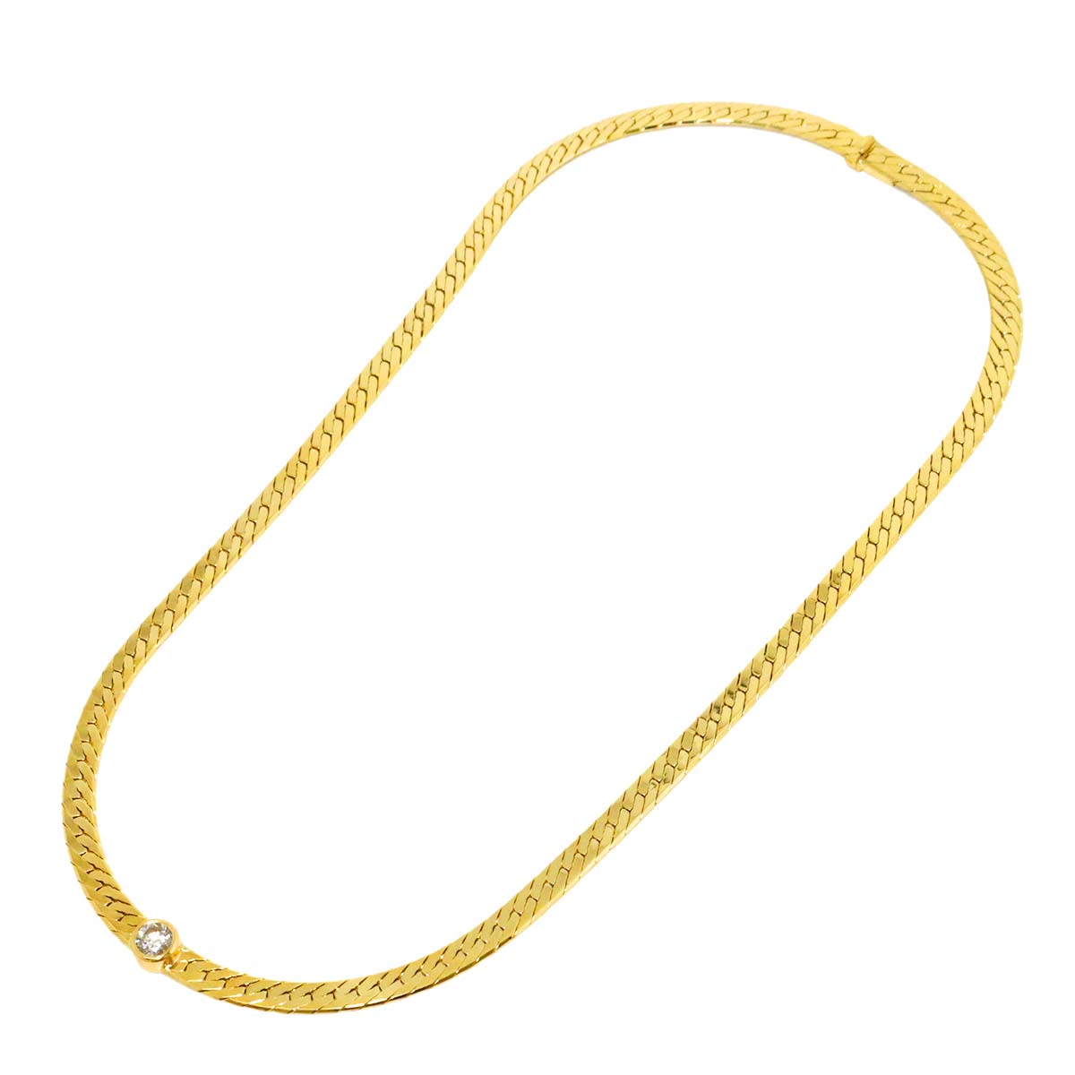 Diamond 0.45ct Necklace 18K YG 750