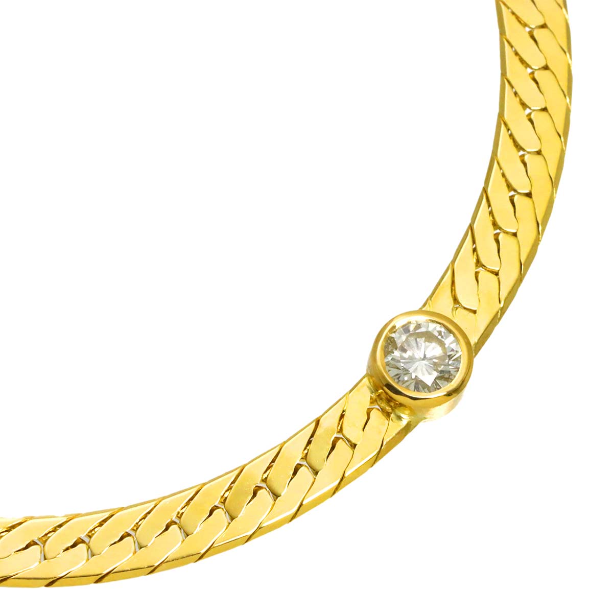 Diamond 0.45ct Necklace 18K YG 750