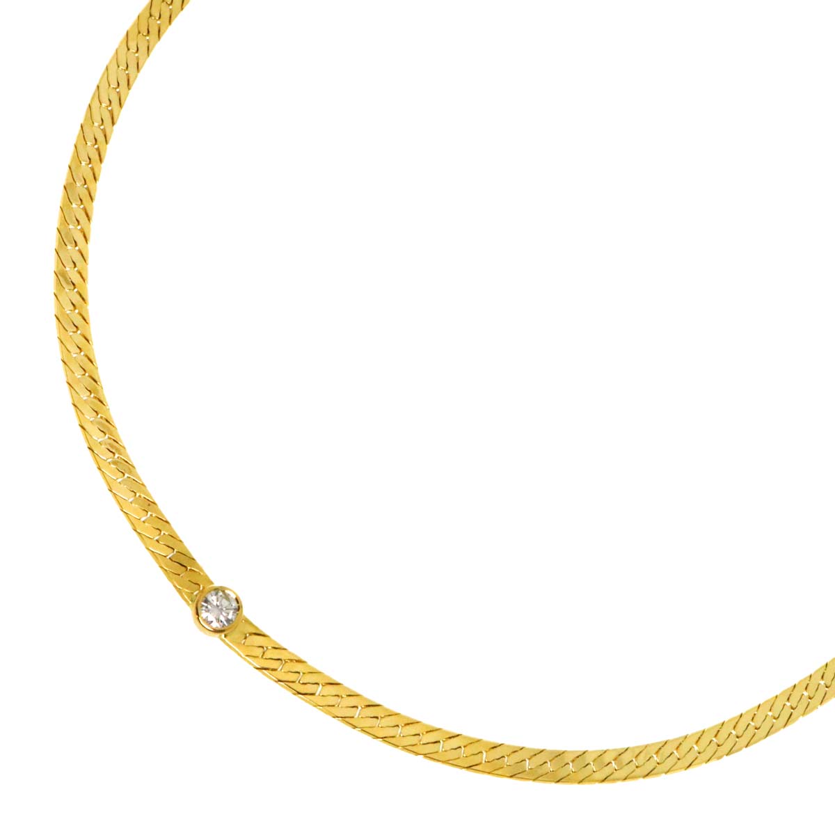 Diamond 0.45ct Necklace 18K YG 750