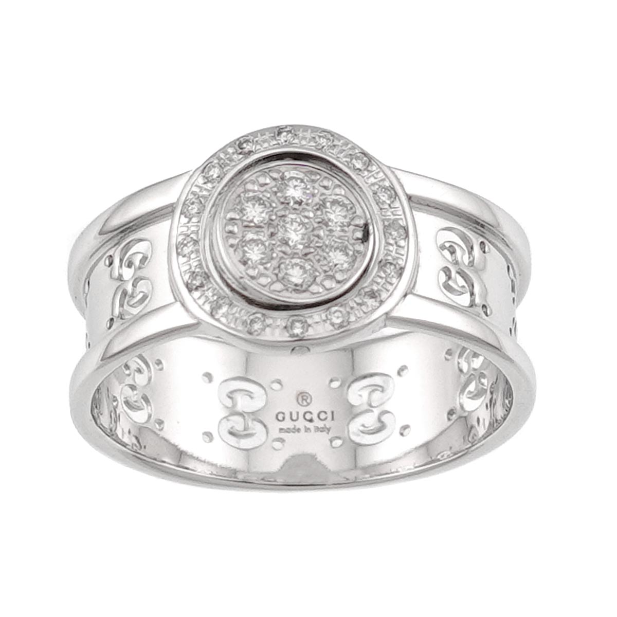 Icon Ring 18K WG White Gold 750 Size14 6.5-6.75(US)