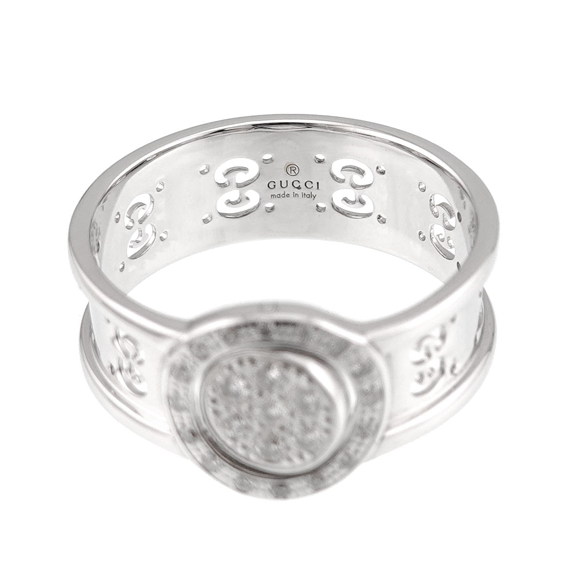 Icon Ring 18K WG White Gold 750 Size14 6.5-6.75(US)