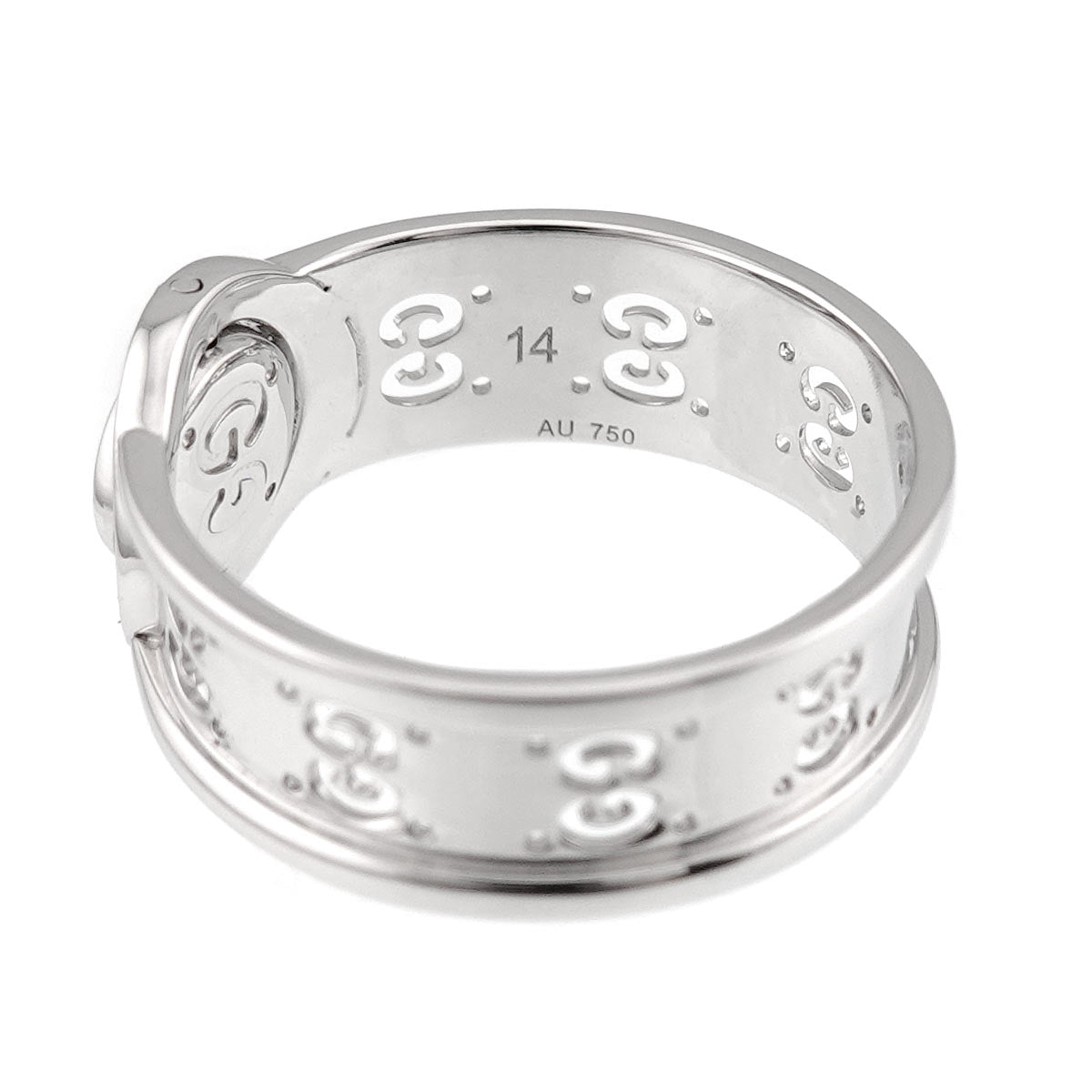 Icon Ring 18K WG White Gold 750 Size14 6.5-6.75(US)