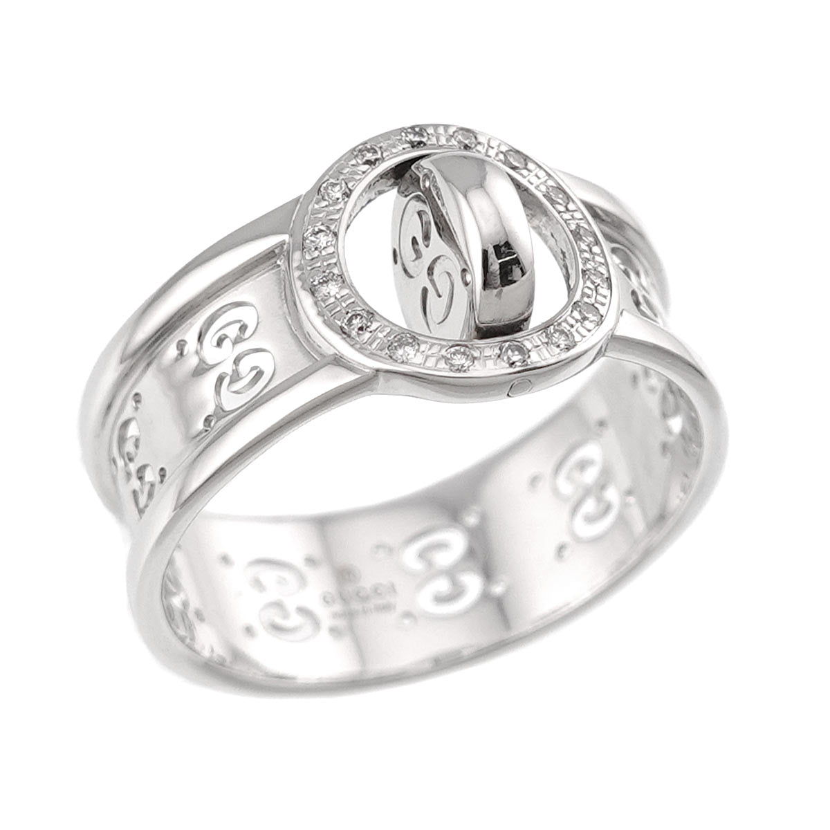Icon Ring 18K WG White Gold 750 Size14 6.5-6.75(US)