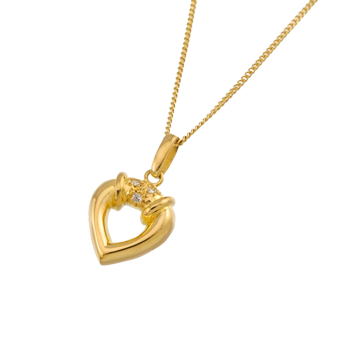 Diamond Necklace 18K Yellow Gold 750