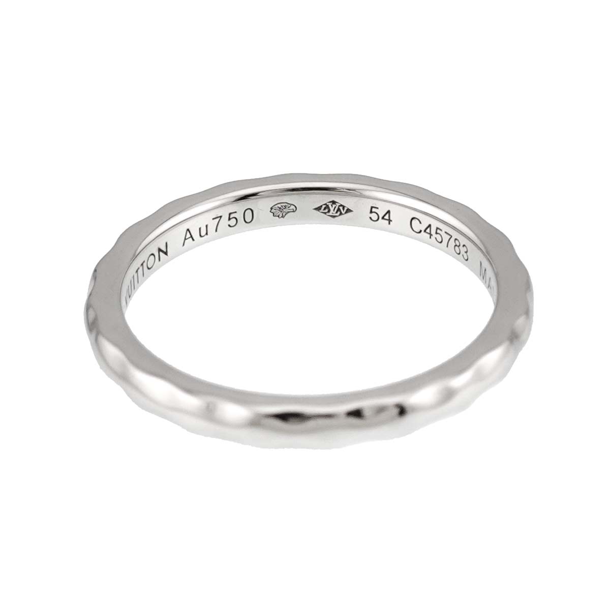 Alliance Monogram Ring 18K WG 750 size54 6.75(US)