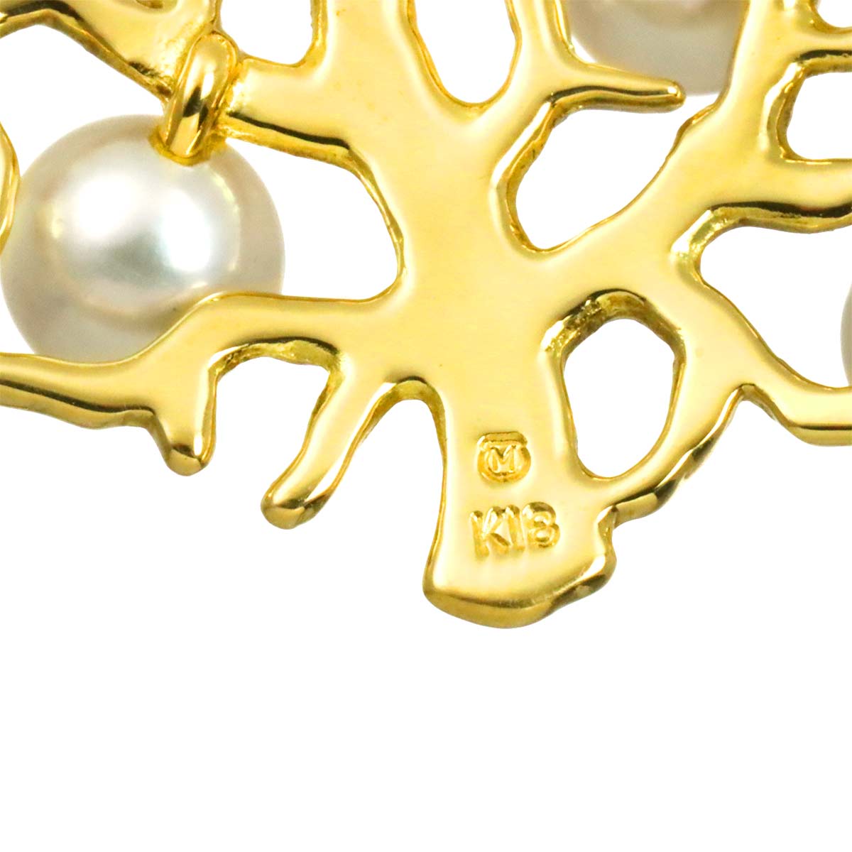 Baby Pearl 4.9-3.9mm Pendant Top 18K YG 750