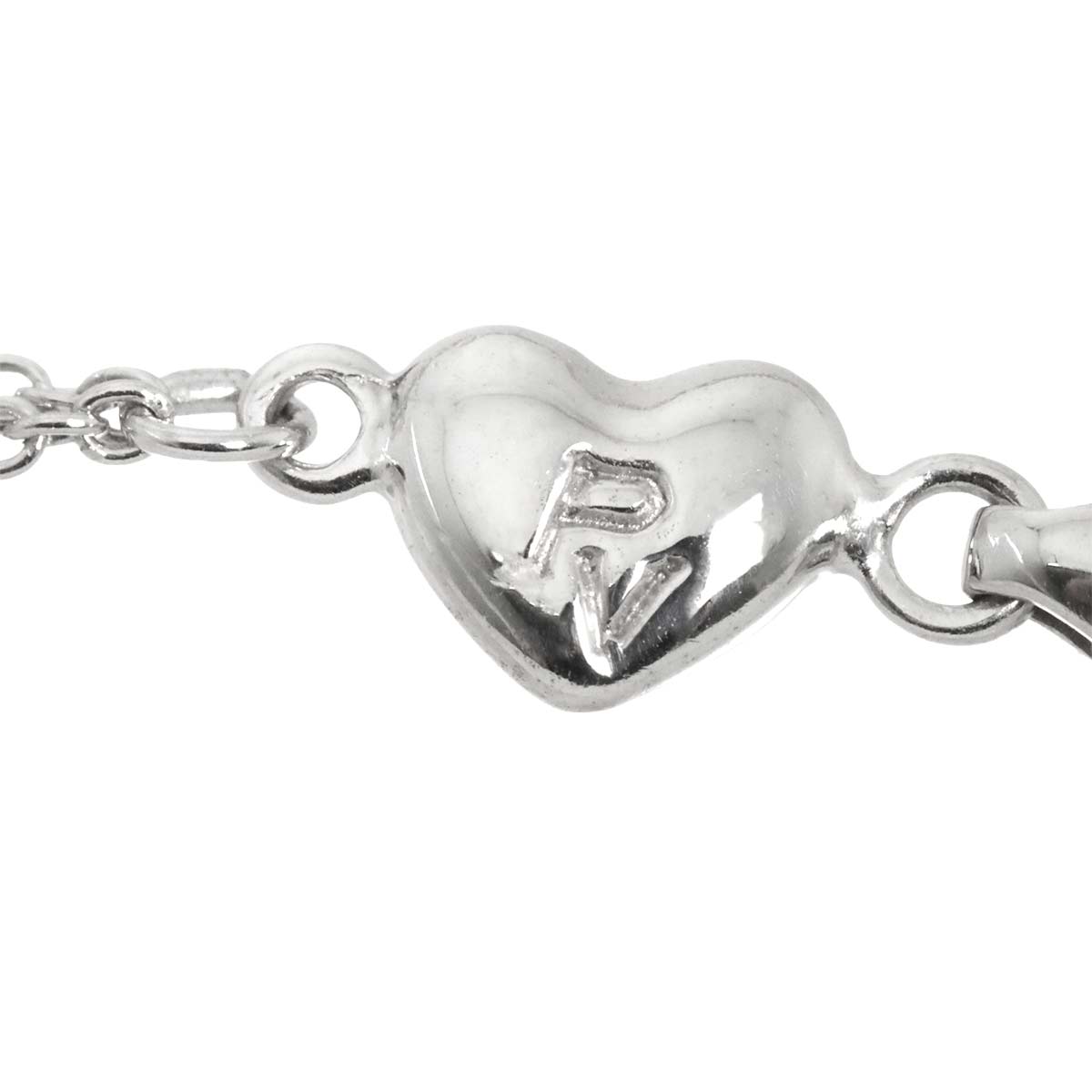 Heart Motif Diamond 0.15ct Necklace 18K White Gold 750